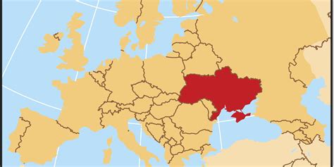 mapa da ucrânia na europa